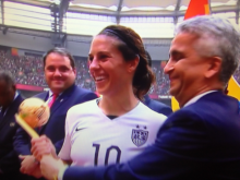 Carli Lloyd with Sunil Gulati Named Female World Player of the Year!